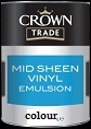Crown Trade Mid Sheen Emulsion Colours
